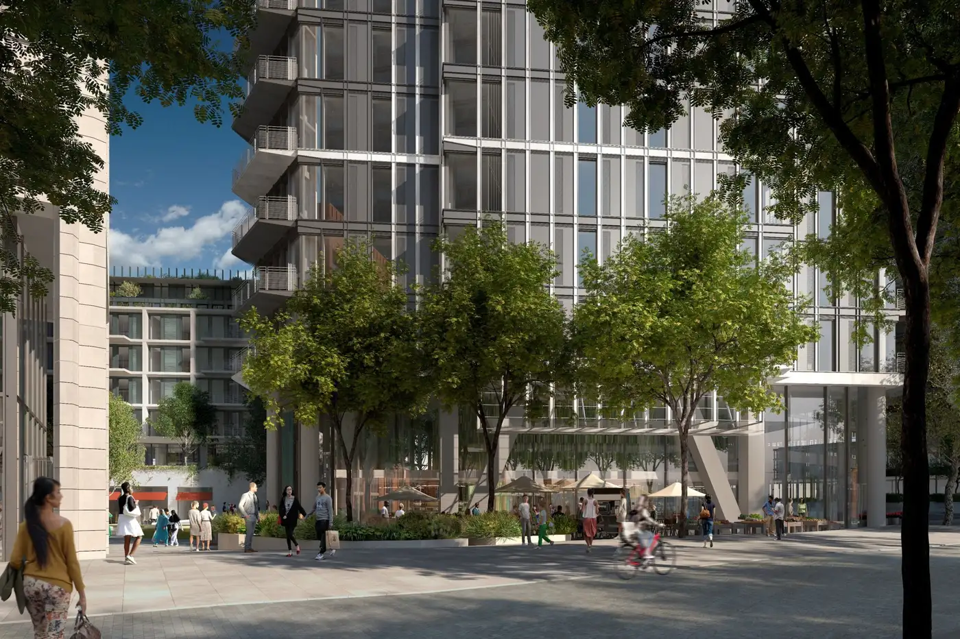 Landscaping and public uses on South Portal Way