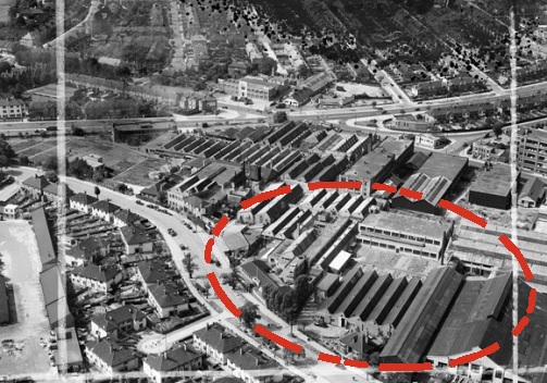Shown in yellow are buildings that have been granted planning consent and/or are under construction.